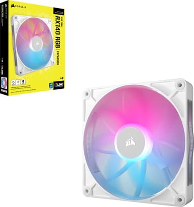 Corsair iCUE LINK RX140 RGB 140 mm PWM jatkotuuletin (valkoinen)