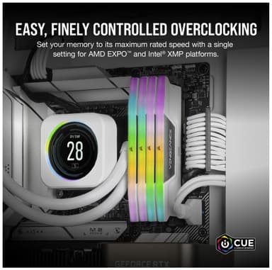 Corsair Vengeance RGB DDR5 RAM muisti 32 GB 5600 Mt/s CL36 (valkoinen)