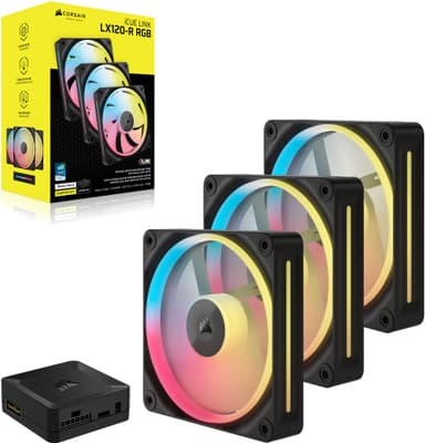Corsair iCUE LINK LX120 RGB 120 mm PWM tuuletin aloituspakkaus (3 kpl)