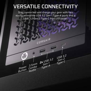 Corsair FRAME 4000D RS ARGB keskitorninen PC-kotelo (musta)