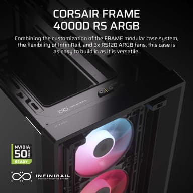 Corsair FRAME 4000D RS ARGB keskitorninen PC-kotelo (musta)