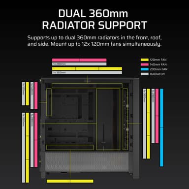 Corsair FRAME 4000D RS ARGB keskitorninen PC-kotelo (musta)