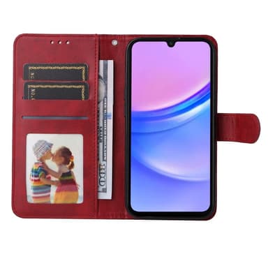 SKALO Samsung A16 PU-nahkainen Lompakkokotelo - Punainen