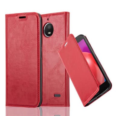 Motorola MOTO E4 Suojakuori Lompakkokotelo (Punainen)