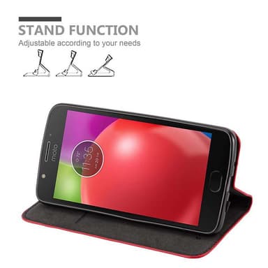 Motorola MOTO E4 Suojakuori Lompakkokotelo (Punainen)