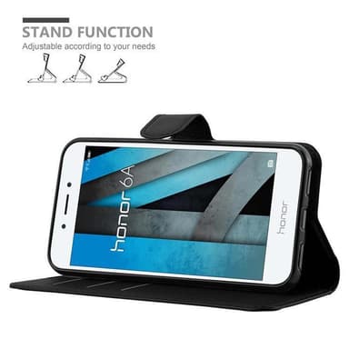 Honor 6A Suojakuori Lompakkokotelo (Musta)