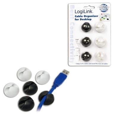 LogiLink Kabelhållare själhäftande.6-pa