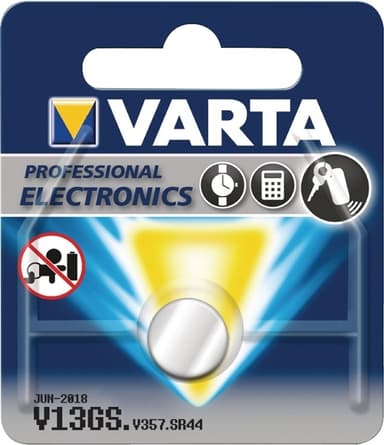 Varta Hopeaoksidi Paristo SR44 | 1.55 V DC | 155 mAh | 1 - Läpipainopakkaus | Kello | Hopea