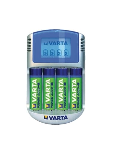 Varta NiMH akkulaturi AA / AAA | 1.2 V DC | 4x AA/HR6 2600 mAh | Trickle-lataus | Euro / Tyyppi-C (CEE 7/16) | Akun tyyppi: AA