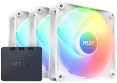 NZXT F120 RGB Core 120 mm tuuletin (3 kpl, valkoinen)
