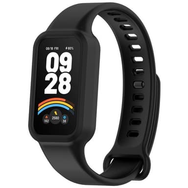 Silikoniranneke Redmi Band 3 / Xiaomi Smart Band 9 Active - Svart