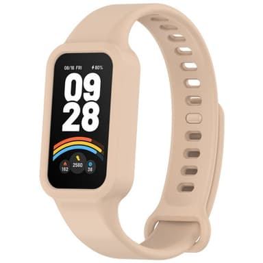 Silikoniranneke Redmi Band 3 / Xiaomi Smart Band 9 Active - vaaleanpunainen