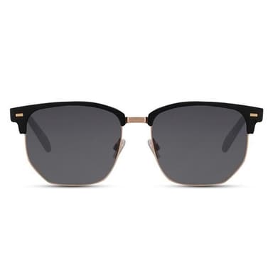 Unisex modernit aurinkolasit – 100 % UV-suoja, musta puolikehys