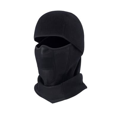 Balaclava / Hiihtonaamari tuulenpitävällä fleecellä - Musta