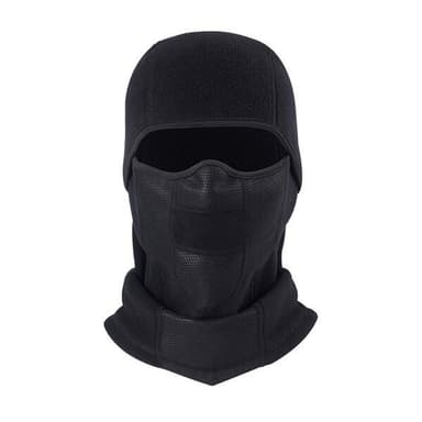 Balaclava / Hiihtonaamari tuulenpitävällä fleecellä - Musta