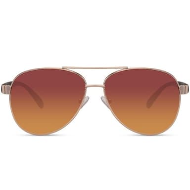 Unisex pilottiaurinkolasit – 100 % UV-suoja, kultakehys, ruskeat linssit