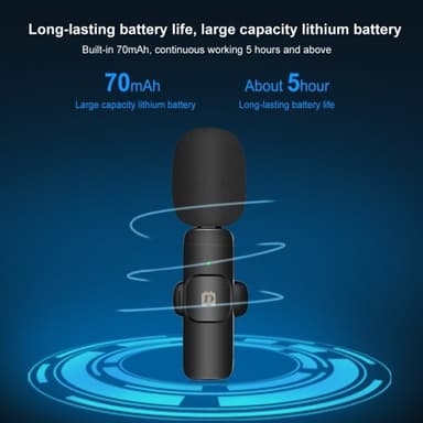 Langattomat Puluz Lavalier-mikrofonit USB-C-vastaanottimella varustettuna