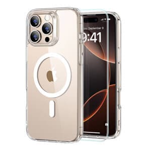 ESR Hybrid Case (HaloLock) iPhone 16 Prolle näytönsuojasarjalla (kirkas)