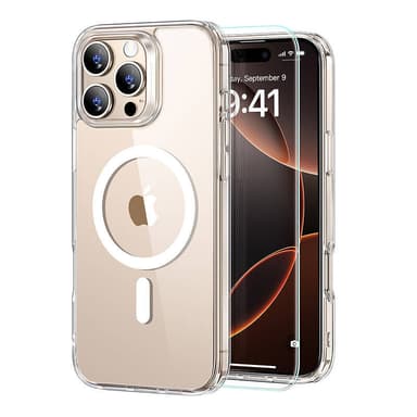 ESR Hybrid Case (HaloLock) iPhone 16 Prolle näytönsuojasarjalla (kirkas)