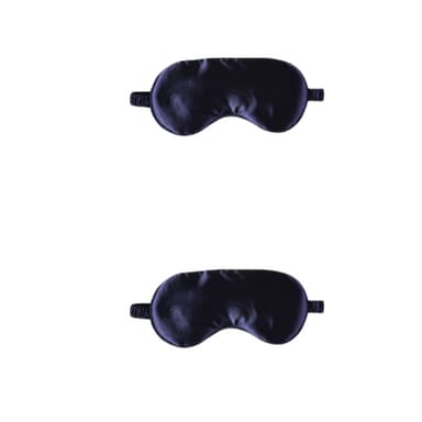 2 Pack Silk Sleep Mask matkustamiseen, Soft Eye Mask nukkumiseen Tummansininen