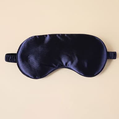 2 Pack Silk Sleep Mask matkustamiseen, Soft Eye Mask nukkumiseen Tummansininen