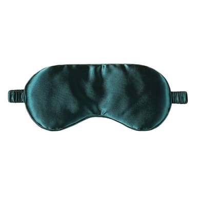 2 Pack Silk Sleep Mask matkustamiseen, Soft Eye Mask nukkumiseen Tummanvihreä