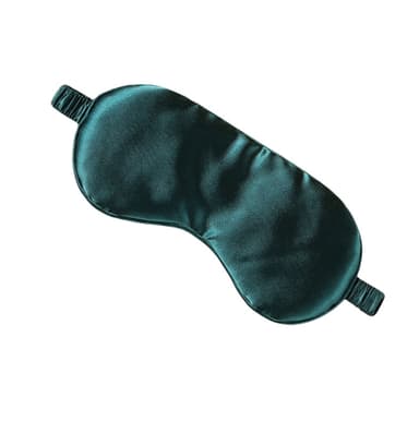 2 Pack Silk Sleep Mask matkustamiseen, Soft Eye Mask nukkumiseen Tummanvihreä