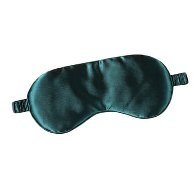 2 Pack Silk Sleep Mask matkustamiseen, Soft Eye Mask nukkumiseen Tummanvihreä