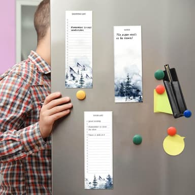 Magneettinen jääkaappi muistilappusarja