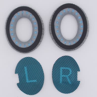 Vaihtokuulokkeet Bose QC35-, QC25- ja QC15-kuulokkeille Harmaa+sininen