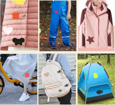 Itsekiinnittyvät korjauspaikat nylon musta 65 kpl