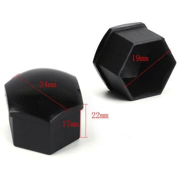 Pyörän mutterin suojus irrotustyökalulla, 20 kpl 19 mm