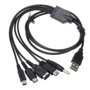 5in1 USB-kaapeli yhteensopiva Nintendo Wii U / 3DSXL / 3DS kanssa