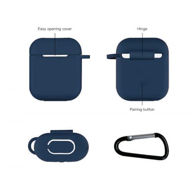 Airpod-silikonikotelo - super iskunkestävä - tummansininen