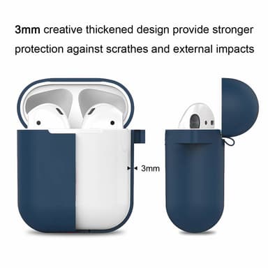 Airpod-silikonikotelo - super iskunkestävä - tummansininen