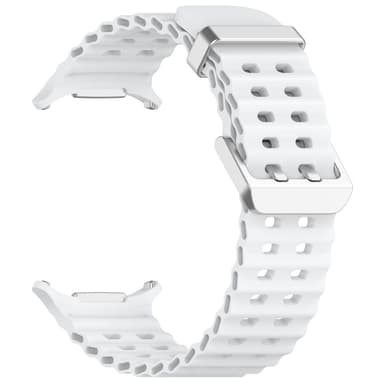 Silikoninen kellon ranneke Samsung Watch Ultralle 47mm Valkoinen