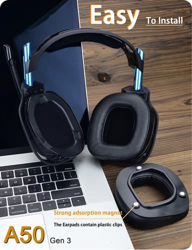 Magneettiset korvatyynyt kuulokkeille soljella Astro A50 Gen3 PU + korkea elastinen puuvilla
