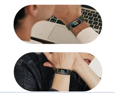 Kellon rannekkeen vaihto Fitbit Charge 5/6:lle Musta + punainen
