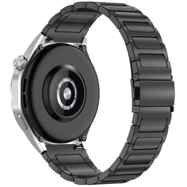 22 mm teräsranneke, Samsung, Huawei Musta