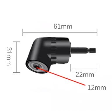 Magneettinen 105 asteen kulmassa oleva terän pidike Musta