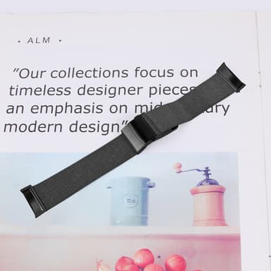 Ruostumattomasta teräksestä valmistettu kelloranneke Fitbit Charge5/6:lle Musta