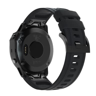 Silikonirannekello Garmin Fenix 7S/Garmin Instinct 2s/Garmin Fenix 6S 20mm Musta