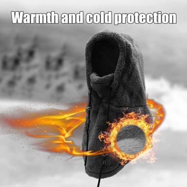 Balaclava-huppu kasvojen ja kaulan lämmittimellä Musta M