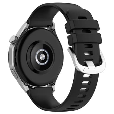 18 mm silikoniranneke Huawei Watch GT 4 41mm, Garmin Venu 3S, LG Watchille Musta