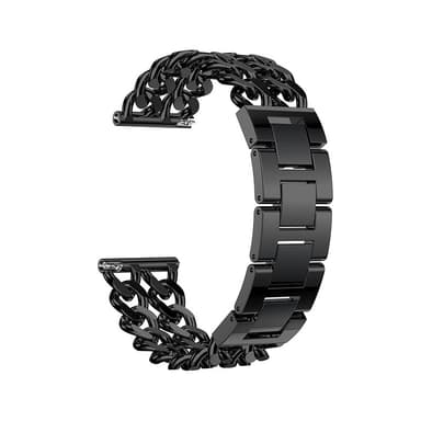 Kaksirivinen metalliseosketju Fitbit Versa -sarjaan Musta Fitbit Versa 3