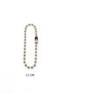 Lukkollinen palloketju 10 kpl Hopea 12 cm