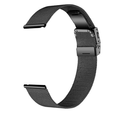 Rannekoru ruostumaton teräs Garmin Venu 3S / Forerunner 265s 18 mm Musta