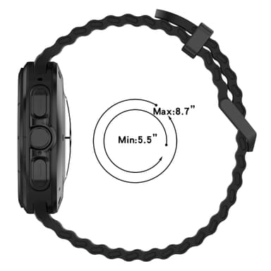 Silikoninen kellon ranneke Samsung Watch Ultralle 47mm Musta