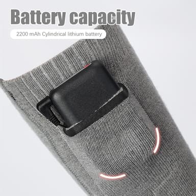 Akkulämmitteiset sukat 2200 mAh Harmaa