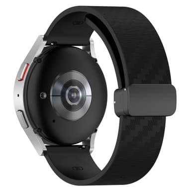 Magneettinen kelloranneke 20 mm Garmin/Huawei/Samsung Galaxy Watch silikonia Musta